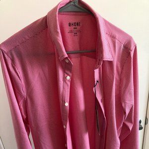 Rhone Commuter Dress Shirt - Pink (Fuchsia Gingham) - Medium